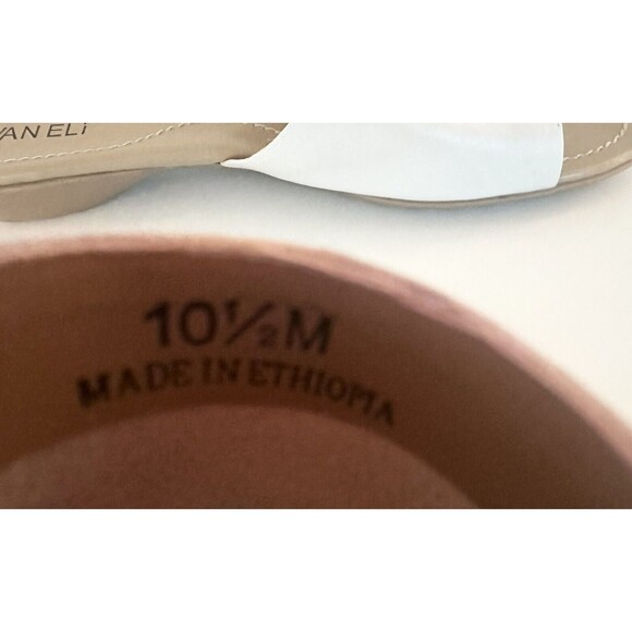 VANELi Tallis White Bogota Slip On Leather Toe Loop Sandals Women's 10.5 - Picture 7 of 10